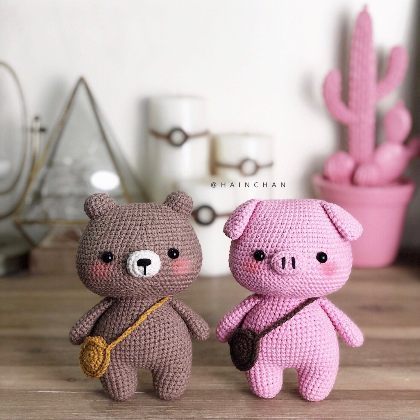 Digital Little Pig & Bear Crochet Pattern - Instant Download DIY Amigurumi Pattern in PDF File | Cute Crochet Pattern Ideas