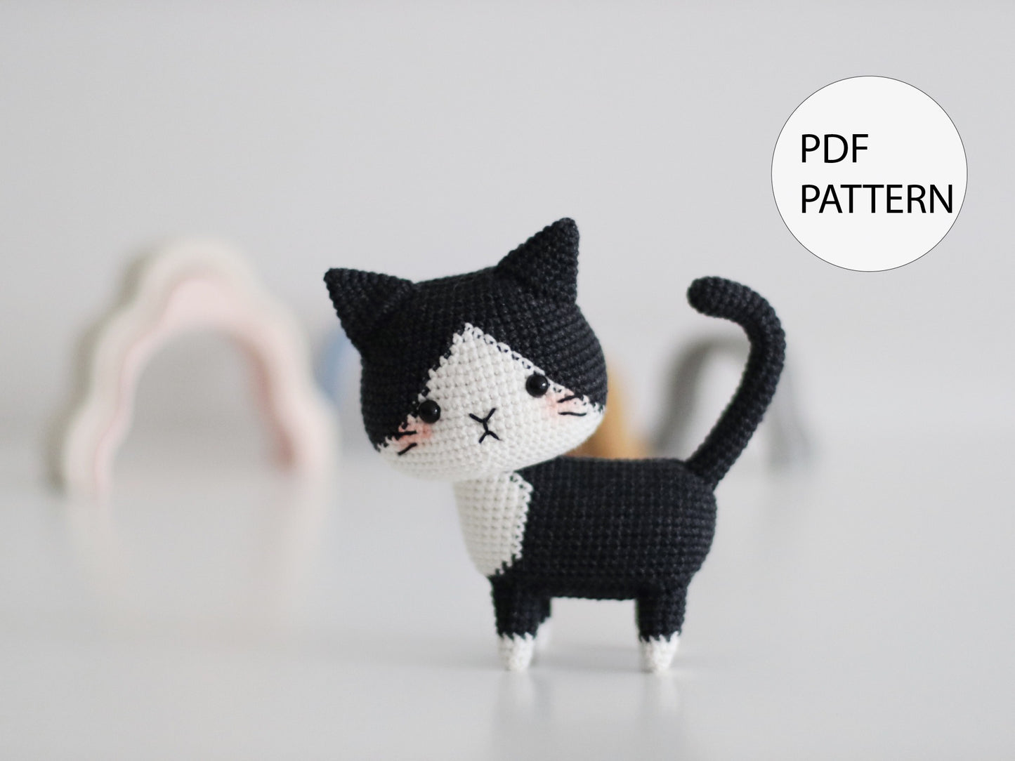 Digital Tuxedo Cat Crochet Pattern - Instant Download DIY Amigurumi Pattern in PDF File | Cute Crochet Pattern Ideas
