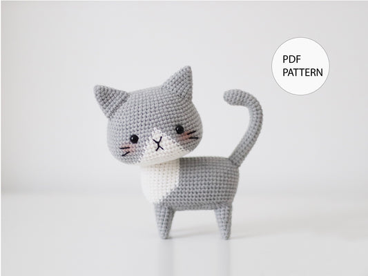 Digital Bicolor Cat Crochet Pattern - Instant Download DIY Amigurumi Pattern in PDF File | Cute Crochet Pattern Ideas