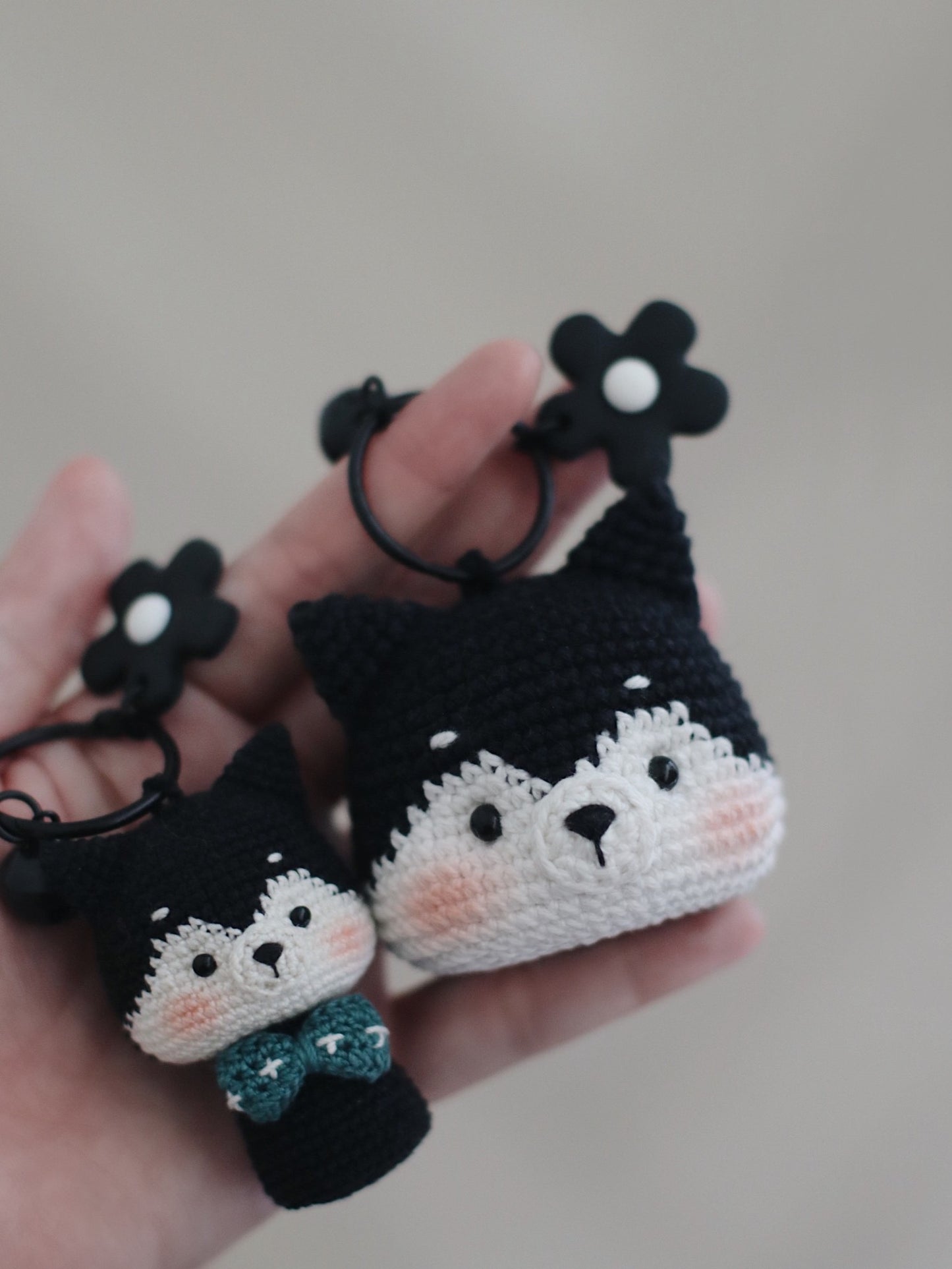 Unique Shiba Dog Head Pattern PDF for Crochet Enthusiasts - Create Adorable Keychains Ring and Bag Charms