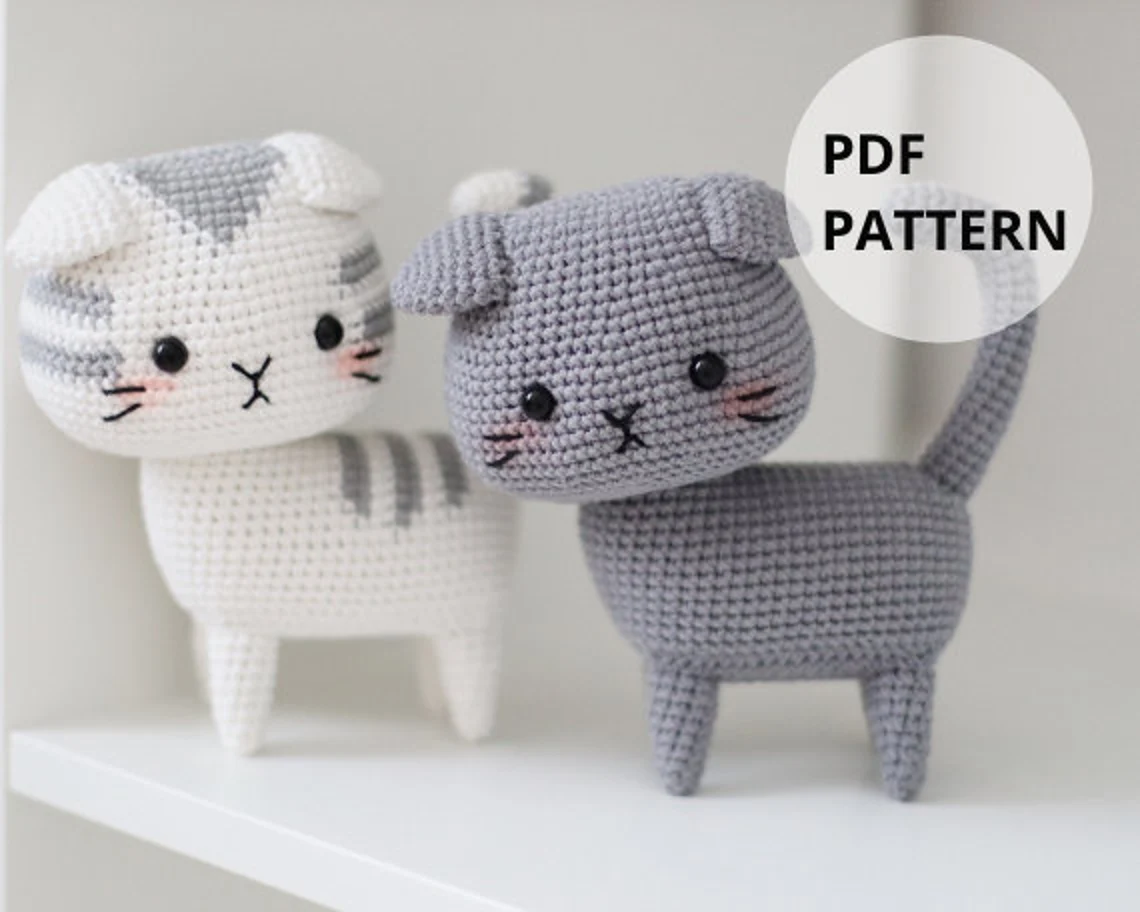 Create Your Own Scottish Fold Cat Amigurumi – Grey & Silver Tabby Patterns Included | Hainchan