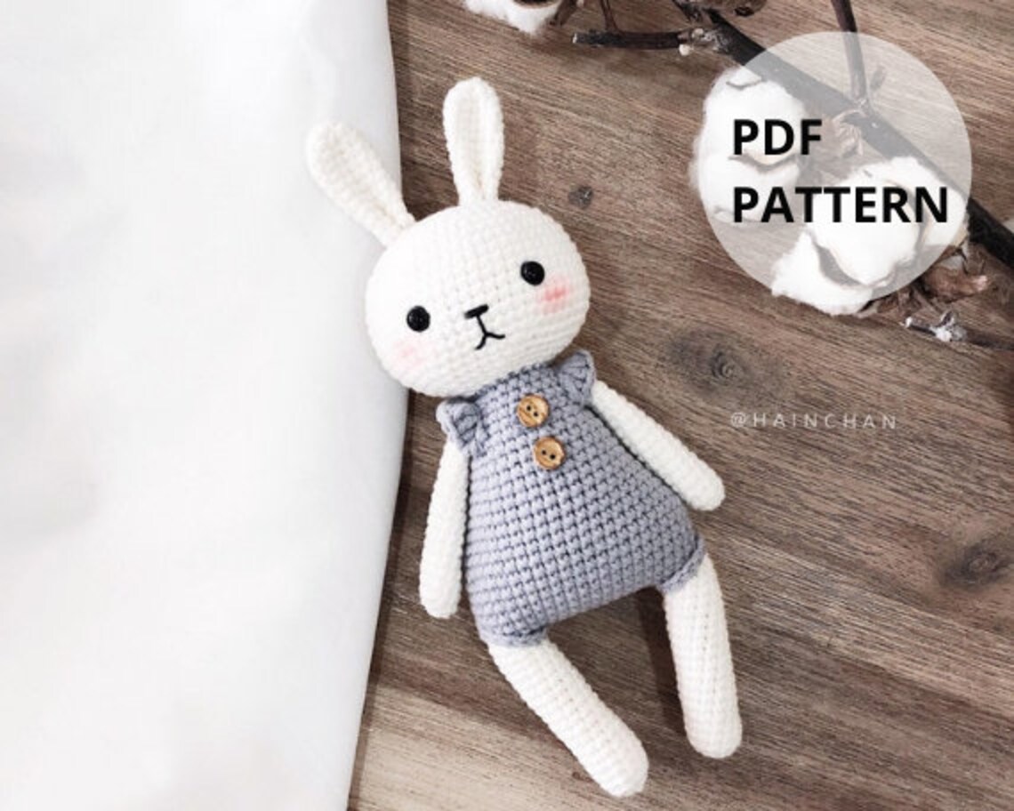 Lucy the Bunny Amigurumi Crochet Pattern – Amigurumi crochet pattern. Instant download. Languages: English