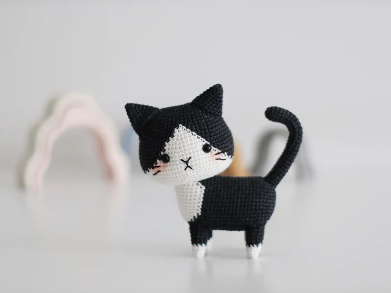 Digital Tuxedo Cat Crochet Pattern – Instant Download DIY Amigurumi Pattern in PDF File | Cute Crochet Pattern Ideas