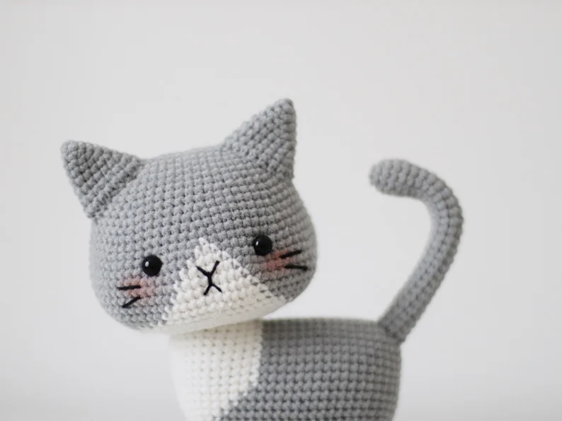 Digital Bicolor Cat Crochet Pattern – Instant Download DIY Amigurumi Pattern in PDF File | Cute Crochet Pattern Ideas