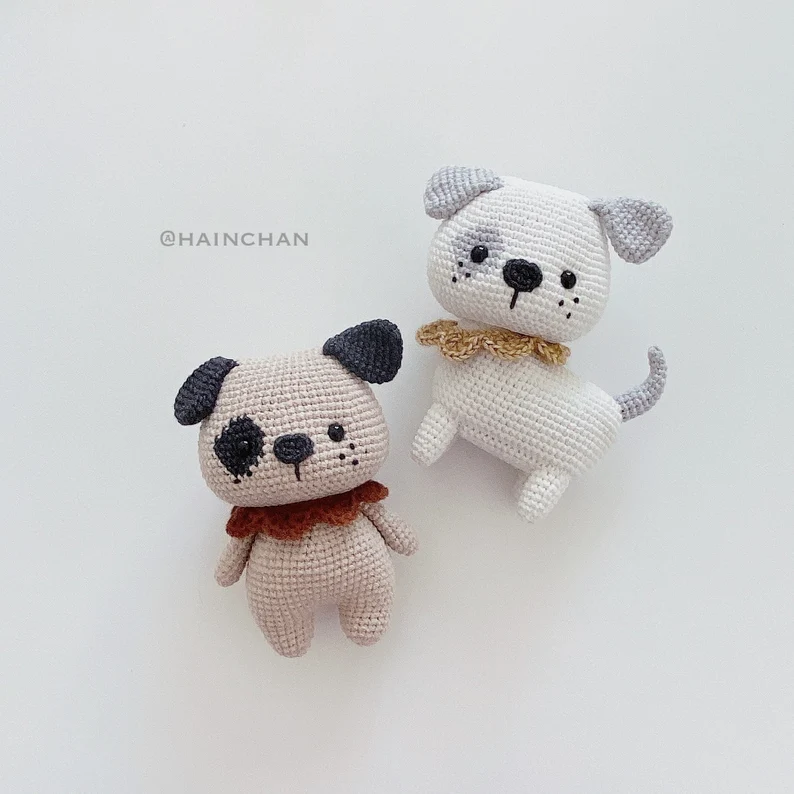 Little Puppies Amigurumi Crochet Pattern – 2 Types Included | Hainchan